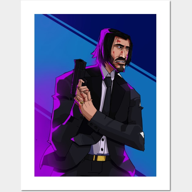 John Wick Wall Art by Allan